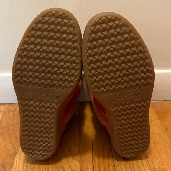 Isabel Marant Red Suede High-Top Sneakers - Picture 5 of 5